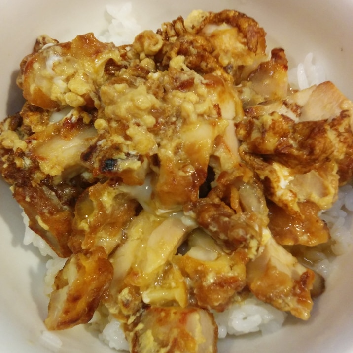 唐揚げで作るズボラ親子丼